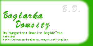 boglarka domsitz business card